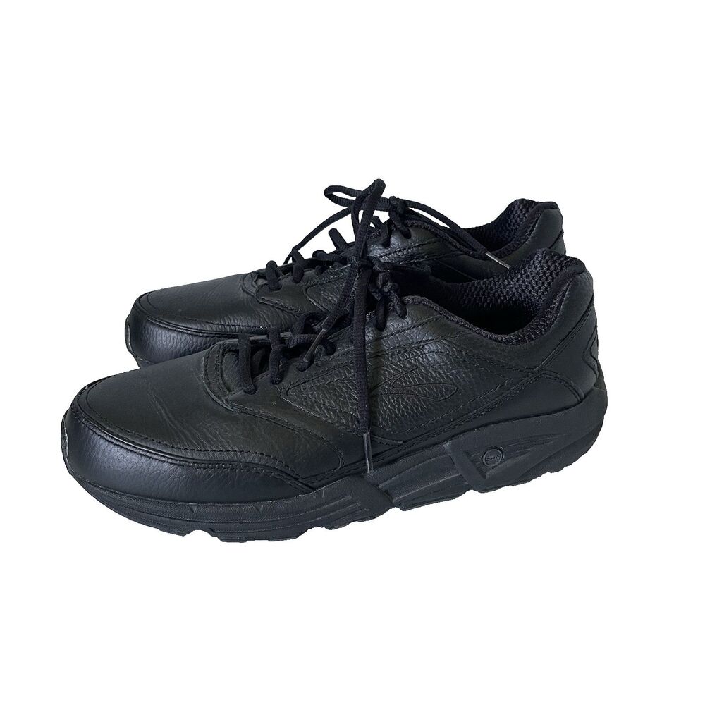 Brooks Addiction Walker 2 Walking Shoes Supportive Black Leather Size 10 Narrow